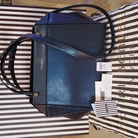 HENRI BENDELπHPπ Bijoux Satchel Metallic Snake Pattern! RARE! πππππππ - Picture 5 of 16